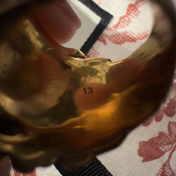 NWT GUCCI Gold Lion Ring Anger Forest 13 IT 6.5 US 100% AUTHENTIC - Picture 9 of 9